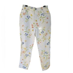 Vintage Geoffrey Beene Sport Floral High Waist Mom Jeans Cottagecore Boho 90s